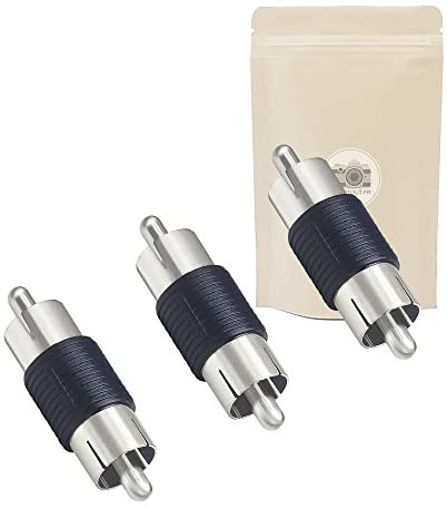 3X Adaptateur Audio Mono RCA Male vers RCA Male Musique HiFi