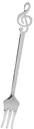 RTHGTFCZ Forks Musical Note Tea Fork Stainless Steel Fruit Cake Dessert Salad Fork Silver Gold Fork Cutlery Kitchen Restaurant Hotel (Color : B)