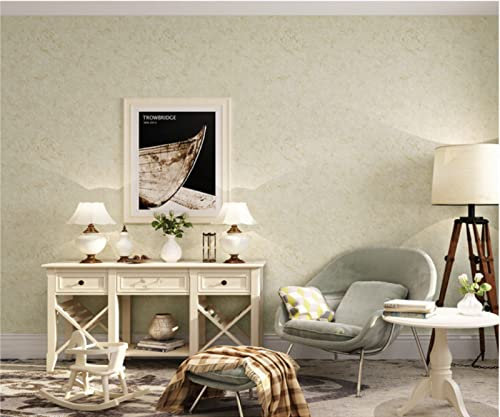 Hell Beige Vliestapete 9,5 m x 0,53 m Retro-Nostalgie Wandtapete Einfarbig Tapete Poster Wanddekoration für Wohnzimmer Küche Schlafzimmer Büro Hotel
