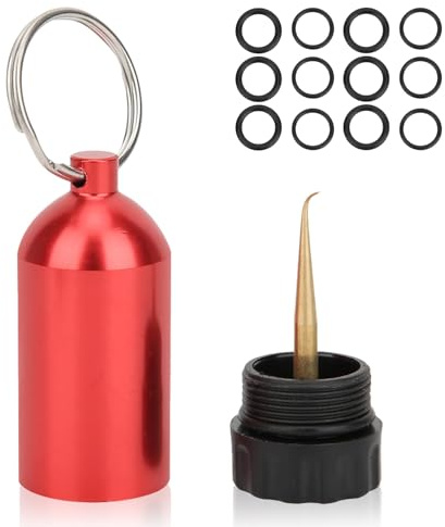 Agatige Scuba Diving Tank, Mini Tank Schlüsselanhänger Tauchflaschenventil mit O-Ringen Tauchkit