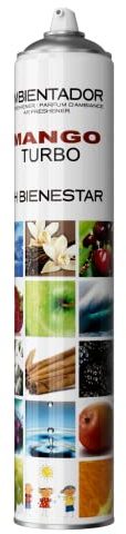 Ambientador Profesional TURBO MANGO Marofran 750ml | Dura 24h, hasta 120m2, Neutraliza malos olores, tabaco y mascotas, aroma intenso