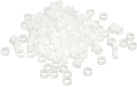 PATIKIL 50 Stück Gummiband Elastische Gummilitze 3/8 Weiß | Flach Boxen Kordelwickel