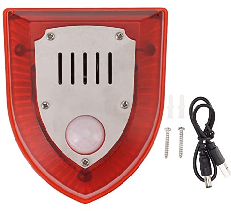 Répulsif Animaux Solaire 3 Modes, Détecteur de Mouvement PIR, Alarme de Sécurité Extérieure avec Bruit de Chien et Pistolet, Effaroucheur à Ultrasons pour Ferme Verger Jardin, Ét