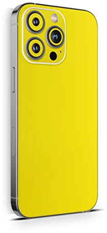 Skins4u Schutzfolie Skin Cover Skins Design Folie Kratzerschutz kompatibel mit iPhone 12 Solid State gelb