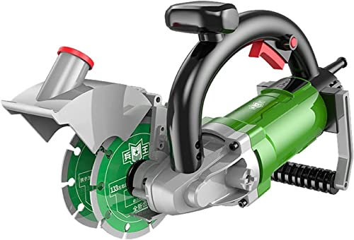 SPUZZO Máquina cortadora de rozadora de pared Máquina cortadora de ranuras de rozadora de pared eléctrica Máquina ranuradora de pared Sierra circular de hormigón de acero Juego de herramientas eléctri