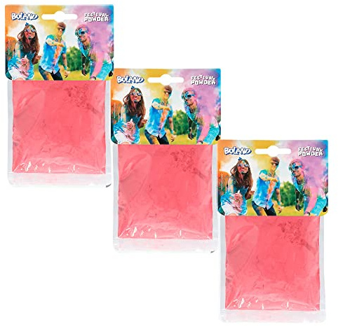 Boland - Festival Puder 3er Bundle, Holi Farb-Pulver im Set, Zubehör für CSD oder Mottoparty