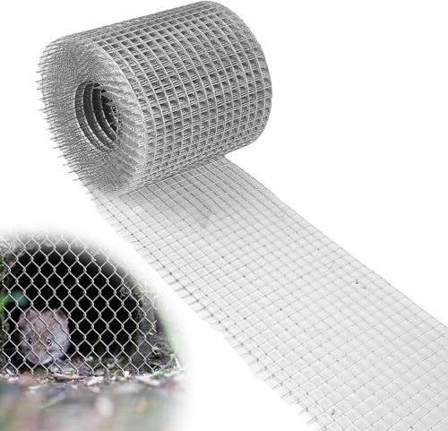 Vaileal Rete Metallica Zincata 10cm x 6m - Griglia per Arvicole, Conigli e Pollame - Maglia Esagonale per Recinzione Giardino, Protezione Piante e Piccoli Animali