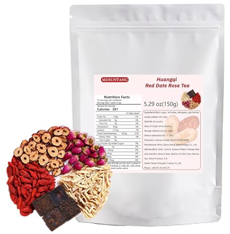 Huangqi Red Jujube Rose Tea Bags 150g Astragalus Root Dried jujube Double petal red rose Black Sugar Red goji berries Red Date Rose Combination Flower and Grass Tea