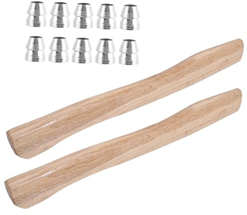 WOONEKY Holzgriff Ersatzset Für Beil Mit Keil Griffersatz Aus Holz Für Brennholzhacken Und Camping Praktischer Griffersatz Für Holzwerkzeuge
