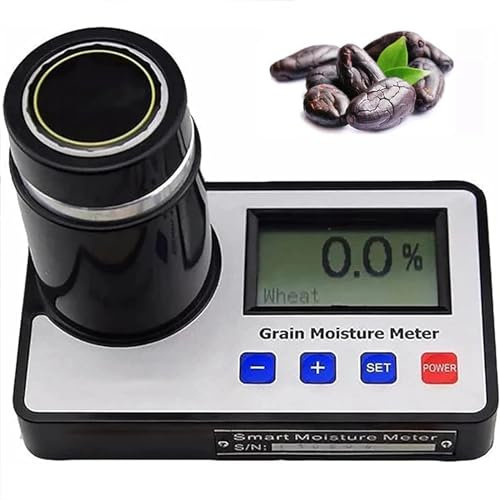Testeur d'humidité pour graines, millet – Écran LCD, plage de mesure de 8 % à 30 %, < 0,5 % d'erreur, portable avec batterie 9 V – Humidimètre précis