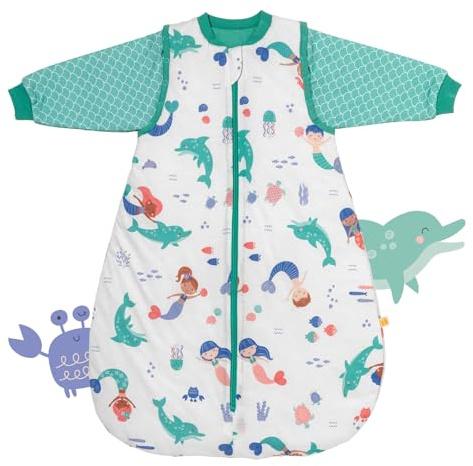 schlummersack Baby Kinder Schlafsack Ganzjahr | annehmbare Ärmel, gefüttert, Ganzjahresschlafsack, 2.5 Tog