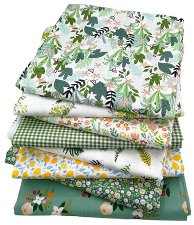 Sömnad patchwork-tyg, 8 st blommor 50 x 50 cm bomull tryckt tyg-set bomull litet resttyg för DIY, hantverk