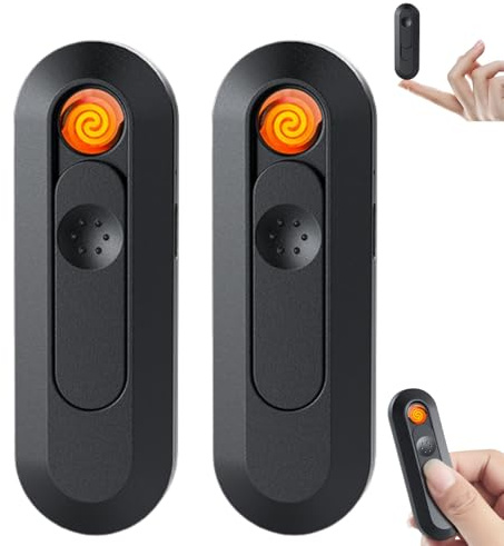 2 mecheros eléctricos recargables, encendedor recargable por USB, resistente al viento y sin llama, mini encendedores portátiles, encendedor eléctrico/ter recargable USB, encendedor de fuego/ter