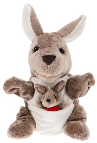 HEMOTON Känguru-handpuppe, Weiche Plüsch-wildtierpuppen für Kinder, Weihnachts-/Geburtstagsparty-zubehör