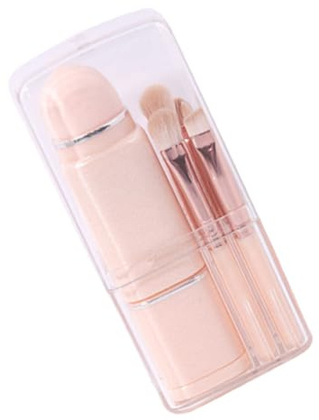 PRETYZOOM Make Up Pinsel Satz mit 8 Bürsten und Make Up Schwamm Rosa Multifunktionales Design mit Dualen Köpfen und Teleskopgriff für Präzises Auftragen Beim Professionellen Schminken