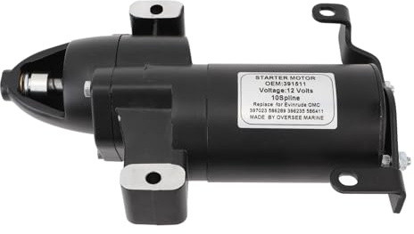 Motor de Arranque para Fuera de Borda, Motor Eléctrico de 12V con Bracket, Reemplazo para Motores Marinos 115-300HP - Alta Durabilidad, Resistente a la Humedad y Óxido, Fácil