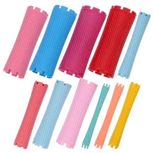 TOPPERFUN Set 100 Bigodini da Salone per Permanente, Tubo per Rullo Permanente Multicolore, Strumenti per Parrucchieri e Styling Chioma, Adatti per Uso Domestico e Saloni di Bellezza
