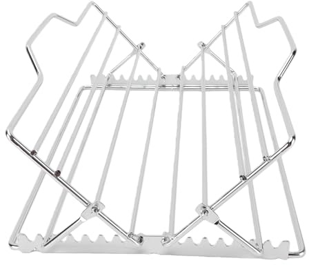 Fdit Grille de Rôtissage Pliable pour Four, Grille de Cuisson Réglable en Acier au Carbone pour Poulet et Dinde, de Refroidissement Antiadhésive à Bords Surélevés pour Barbecue (à rôtir)