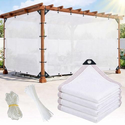 Toldo Rectángulo Bloque UV Toldos Pérgola Patios Protector Solar, Toldo Vela Sombra Retráctil, Toldos para Vela De Jardín Impermeable Aire Libre, para Muebles De Jardín(6X11m)