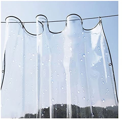 Lona Transparente con Ojales, Lona de PVC Impermeable, Cubierta Protectora Resistente al Desgarro para Exterior Terraza, Gazebo, Invernadero, Muebles Jardin, 400g/m² (Tamaño : 2.4x4m/7.9x13ft)