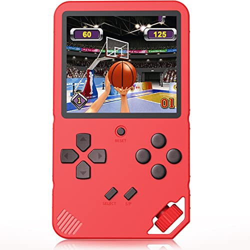 ZHISHAN Handheld Game Console Console for Kids with 3.0 Color Screen 220 16 Bit Fun Video Games Portable Gaming Player Toy for Children Birthday (Red)