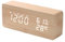 VORRINC Réveil Numérique Radio-Contrôlé avec 3 Alarmes Indépendantes et Fonction Snooze–Reveil Bois avec Affichage de la Date, de la Température, Réglage du Volume et de la Luminosité