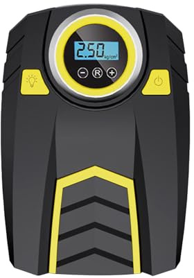 Inflador eléctrico Ruedas Car | 3 velocidades de compresor vascular | Ruedas digitales para coche | Compresor de aire multifunción - Accesorios para el coche para deportes, motocicletas, hogar