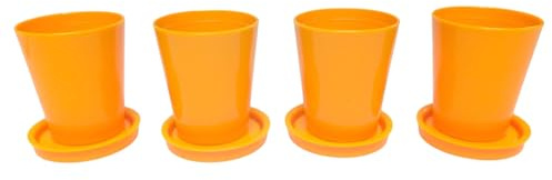 Tupperware kylskåp tomte midgets 60 ml miniset liljput-mugg tomtemugg minis (orange 4 st)
