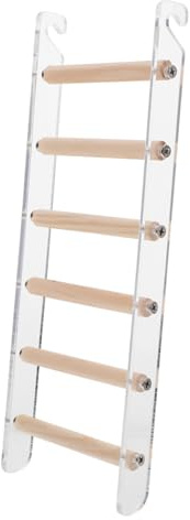 ibasenice Bird Cage Ladder Perch 6-layer Climbing Toy Rope Ladder for Small Birds and Parrots for Cage Enrichment and Climbing Exercise