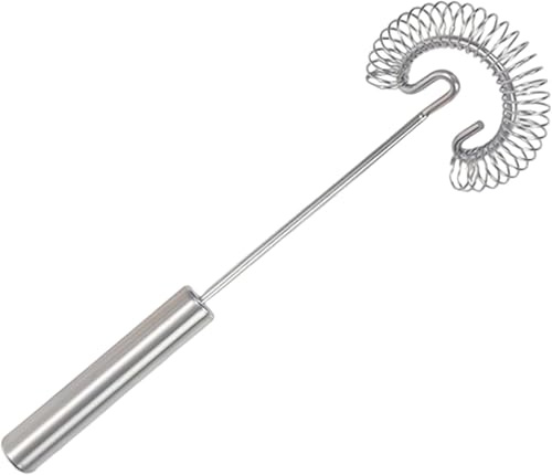 Frusta a spirale e frusta per mescolare, mescolare, battere, schiumare, 25 cm, in acciaio inox, lavabile in lavastoviglie, argento