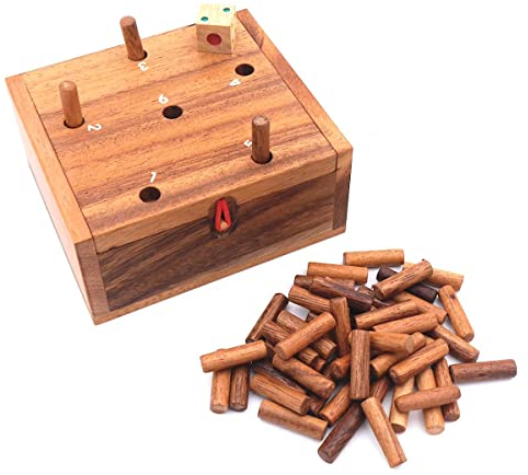 ROMBOL Endlich die 6 - lustiges Würfelspiel für die ganze Familie aus edlem Holz