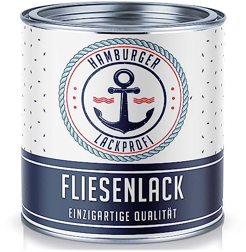 Fliesenlack GLÄNZEND Nussbraun RAL 8011 Braun Fliesenfarbe im SET // Hamburger Lack-Profi (1 L)