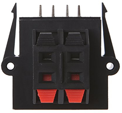 Simplelife Stereo Speaker Terminal Strip Block 4 Way 2 Row Push Connector Block