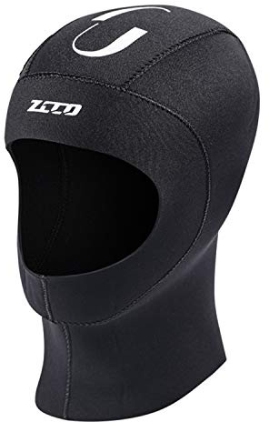 Dykhuva 3 mm/5 mm neopren våtdräkt huva hållbar töjbar dykmössa, surfing termisk huva för snorkling, kajakpaddling, segling, kanotpaddling, vattensport (5 mm, XL)
