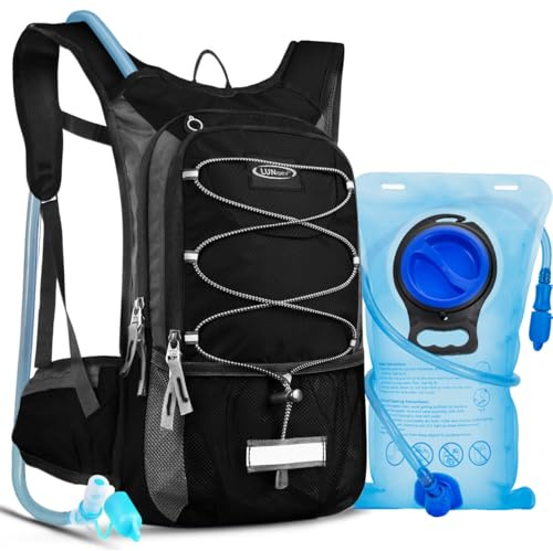 Lunidry Insulated Hydration Pack Backpack with 3L BPA Free Leak-Proof Water Bladder, Keep Liquids Cool for Up to 5 Hours, Daypack for Hiking, Running, Cycling, Hunting, Climbing