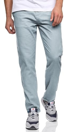 Indicode Herren Haverfield leichte Stoffhose aus Leinen und Baumwolle