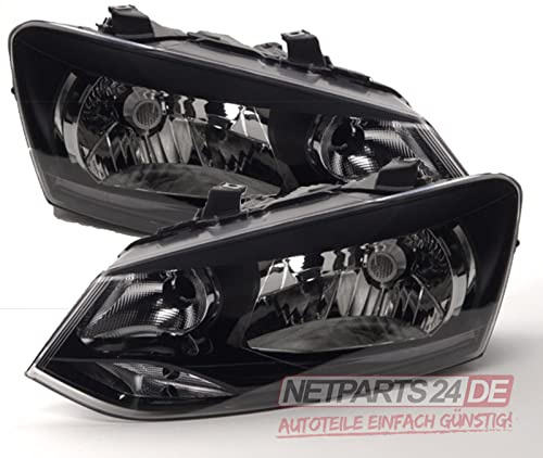 Johns, Scheinwerfer Set Halogen passend für VW Polo 09 6Rec. LWR H4 ab 2009