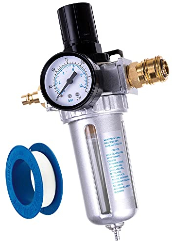Druckluft Filter Wartungseinheit Druckminderer Regler für Kompressor 0,040+SCHNE