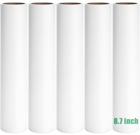 22,1 cm Fusselroller-Nachfüllpackungen, nur kompatibel mit Mammoth Fusselroller, extra große klebrige Rollen-Nachfüllpackung, 5 Rollen, 60 Blatt pro Rolle, insgesamt 300 Blatt, perfekt für Haustiere
