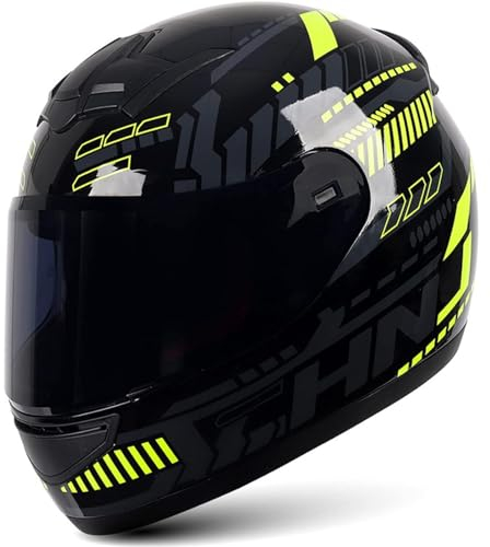 RUYICZB Integraler Motorradhelm Für Erwachsene, Herren Und Damen, Klapphelm Mit Sonnenblende Für Straßenradrennen, Motocross, Cruiser, Jet-Stil, DOT/ECE-Geprüft,E,L