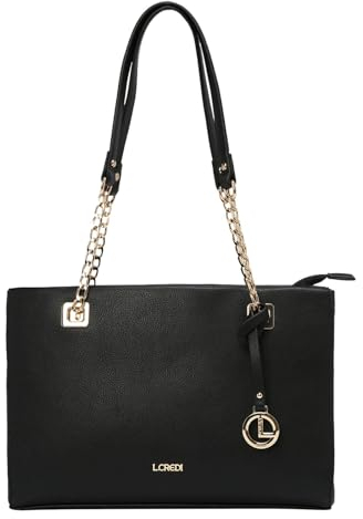 L.CREDI Women's Karin Handbag, schwarz