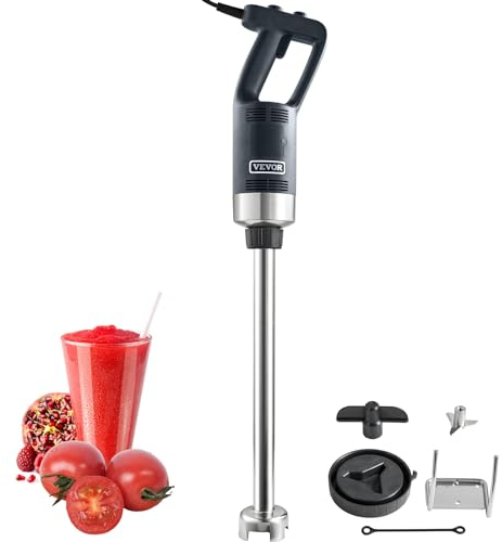 VEVOR Batidora de Mano 500 W 855 mm Licuadora de Inmersión Comercial de Alta Resistencia Velocidad Variable Hoja de Acero Inoxidable Batidora Portátil Versátil para Sopa Batido Puré Comida para Bebés