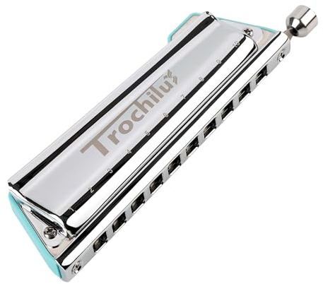 JDR Trochilus 10-Loch-Chromatik-Mundharmonika (Ritcher-Stimmung –G) | Einzigartige Anordnung der Stimmzungen, Dual-Tuning-Schiebesystem, Armonica – ein echter Game Changer
