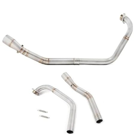 YSDSLS Acero Inoxidable extraíble Sistema De Escape Completo para Motocicleta, Tubo Modificado para Y&amaha YZF-R15 R125 MT125 MT-15 2008-2023 V1 V2 V3, Silenciador(Silver V3 2018-2023)