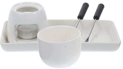 PRETYZOOM Olla para Fondue De Cerámica Multifuncional para Derretir Helado y Queso Ligera y Portátil