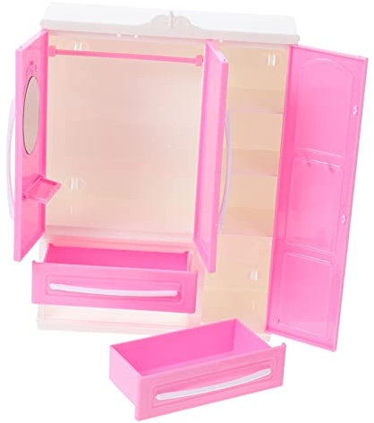 UPKOCH 1stück Miniatur Puppenschrank Kompakter Kleiderschrank Für Puppen Leicht Und Tragbar Für Puppenhaus-Dekoration Sicher Für Vielseitig Einsetzbar