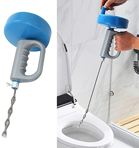 Pipe Cleaning Tool with Rotating Handle for Unblocking Drains and Toilets (G)