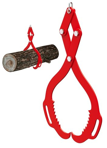 RBFGYIOP Pinza Sollevamento Tronchi - Gancio a 2 Artigli Seghettati, Portata 1000 kg, Acciaio Pesante con Manici - Per Trattori, Camion, Muletti, ATV - Strumento Agricolo Professionale - 28 inches