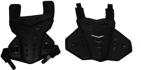 Gilet per motocicletta con protezione antishock per torace e schiena, giubbotto corazzato da moto, equipaggiamento protettivo leggero e traspirante con cinturini regolabili per sci (Nera)