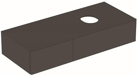 Geberit VariForm Unterschrank für Aufsatzwaschtisch, zwei Schubladen, Ablagefläche, Geruchsverschluss, Breite 120 cm, 501.172.00.1, Farbe: Weiß